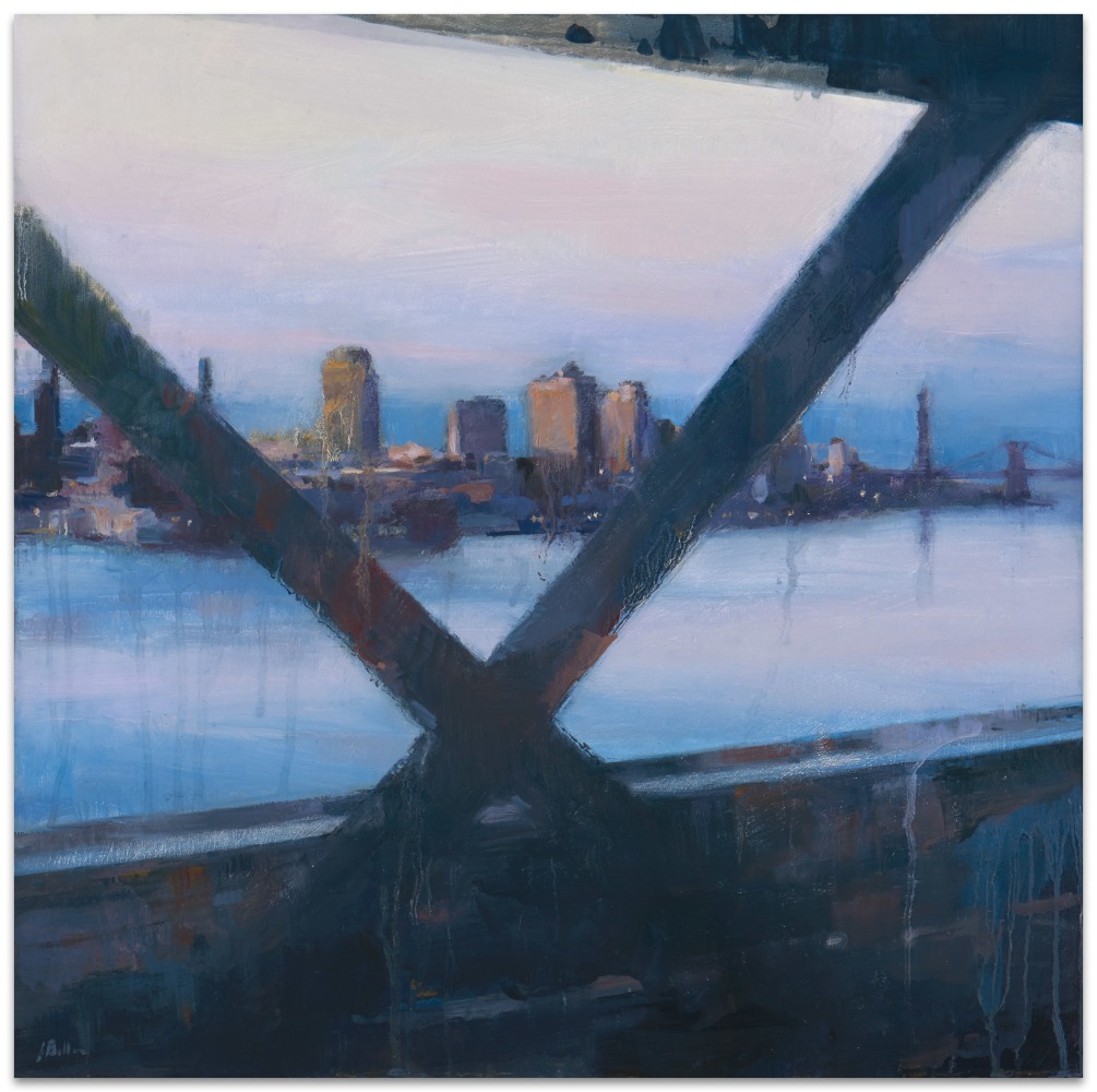 Jeff Bellerose Divided, 2018 oil on board 14 15/16 x 15 in.