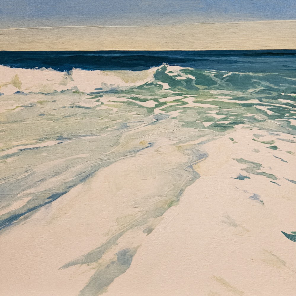 Jeff Bellerose, White, 2022, oil on board, 10 x 10 in.