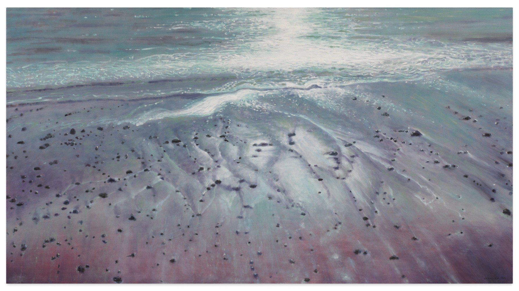 Arthur Okamura Wave Edge, 2000 oil on canvas 46 x 84 in.