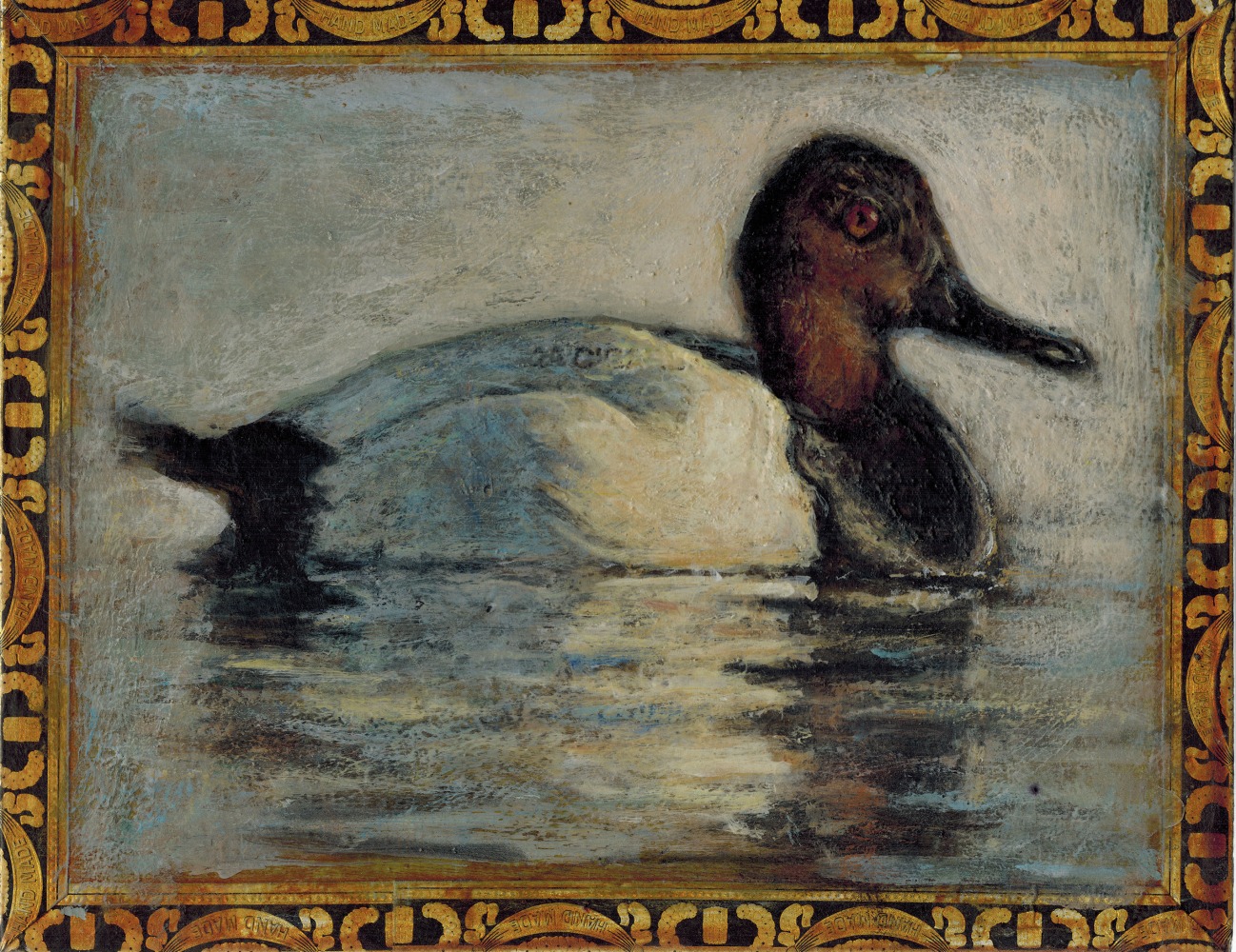Ed Musante Canvasback / Winter's, 2014 mixed media on cigar box 5 5/8 x 9 x 2 1/2 in.