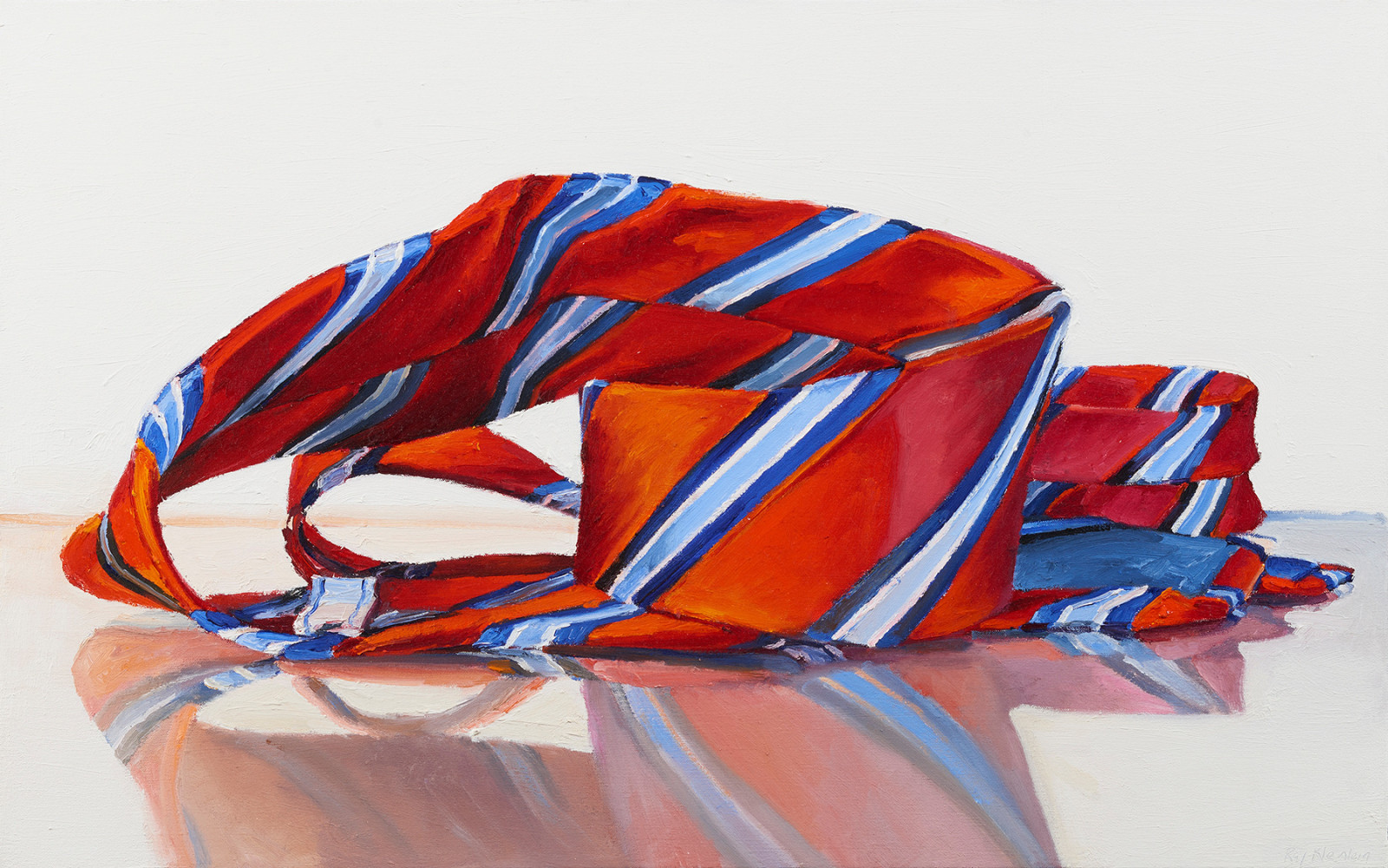 Ray Kleinlein Red and Blue Stripes (Tie), 2016 oil on canvas 20 x 32 in.