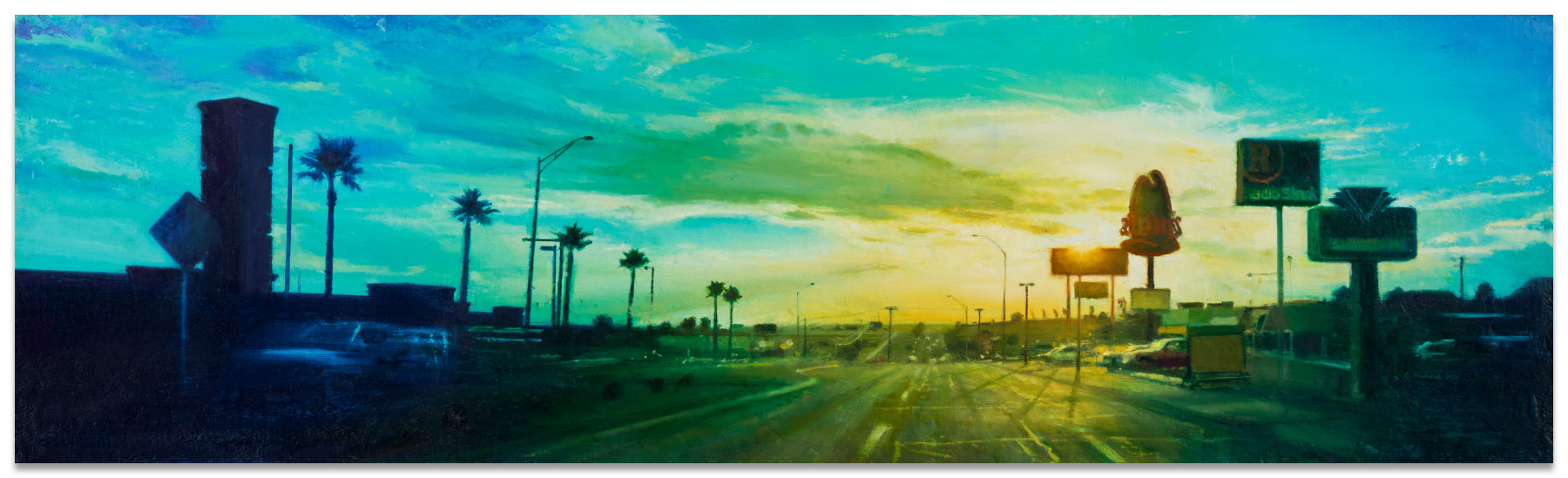 Tom Birkner Mesa Street, 2015 oil on canvas 10 3/4 x 36 3/4 in.