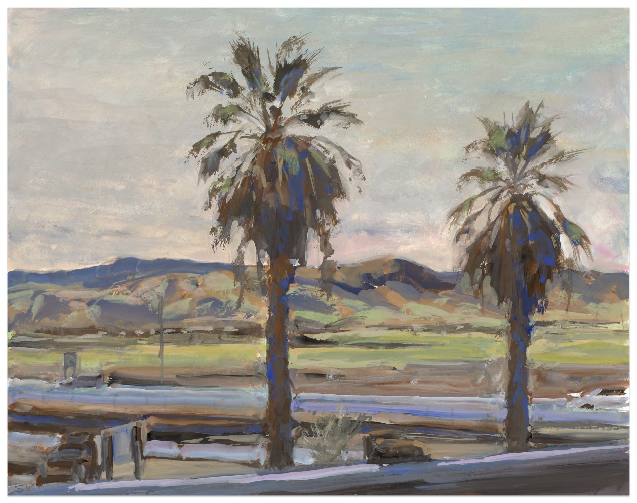 Suong Yangchareon Wheeler Ridge Winter, 2024 watercolor and gouache on paper 11 x 14 in.