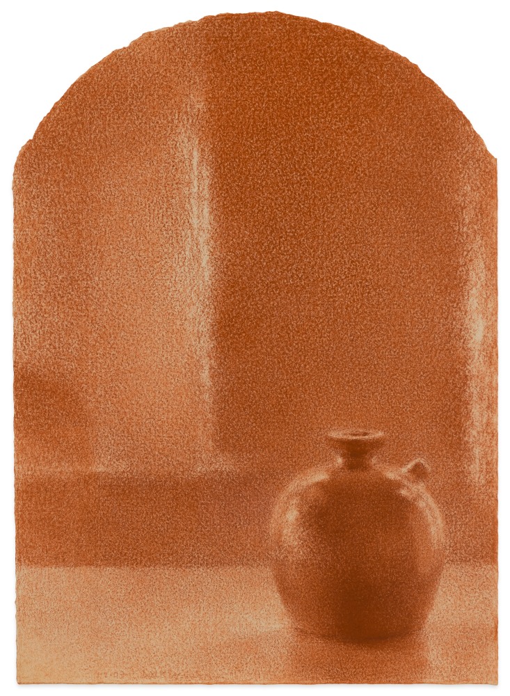 Fred Dalkey Soy Sauce Bottle in Arch, 2003 sanguine Conté crayon on paper 10 1/8 x 7 5/16 in.