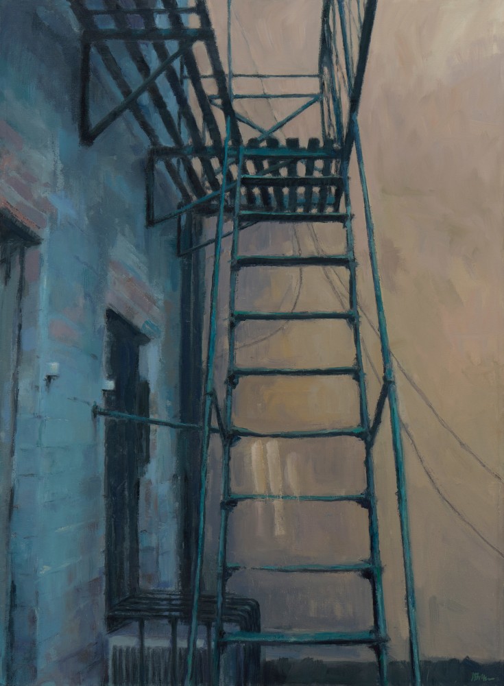 Jeff Bellerose, Escape, 2018, oil on canvas, 27 x 20 in.