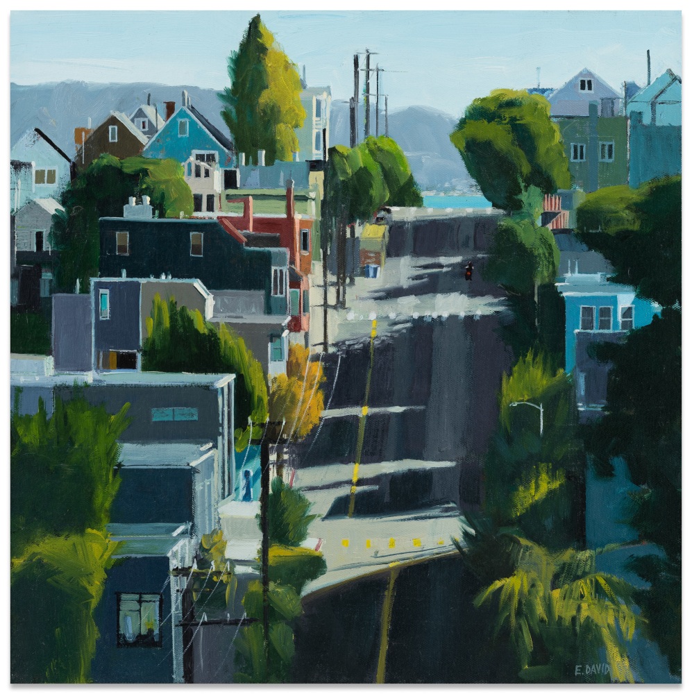 Eileen David Steep Street, 2025 oil on canvas 20 x 20 in.