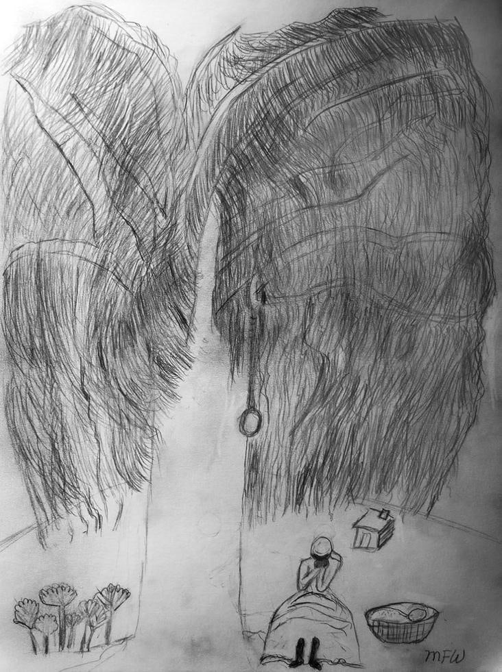 Mary Frances Whitfield (American, 1947 Birmingham, AL - 2023 Canton, OH)

Weeping Widow, 2020

Mechanical pencil on vellum paper

12 x 9 inches

$7,000. USD

Photo: David Whitfield

&amp;nbsp;