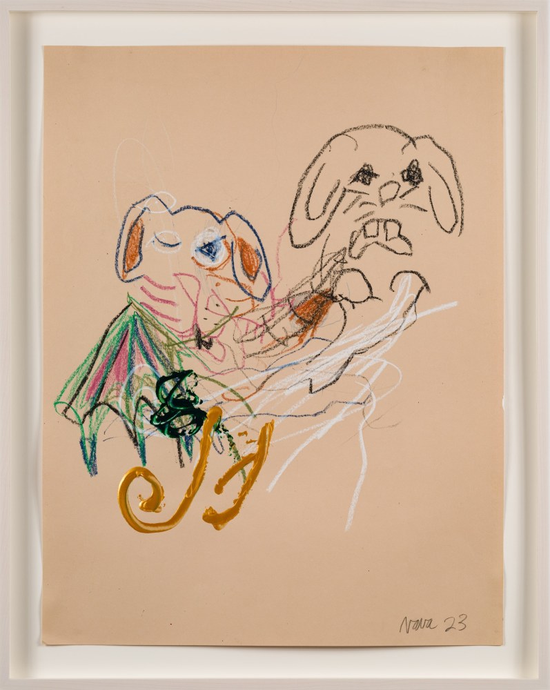 Robert Nava
Timetwister, 2023
WORK ON PAPER
Acrylic, grease pencil, crayon on paper
25-1/2&amp;quot; &amp;times; 19-3/4&amp;quot; (64.8 cm &amp;times; 50.2 cm)