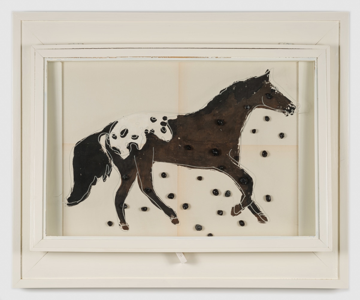 Lyne&amp;nbsp;Lapointe

Apache Tears,&amp;nbsp;2021

trampaper, Apache tears and hinge in artist&amp;#39;s frame

23-3/4&amp;quot; &amp;times; 11-1/2&amp;quot; &amp;times; 3-1/2&amp;quot; (60.3 cm &amp;times; 29.2 cm &amp;times; 8.9 cm)