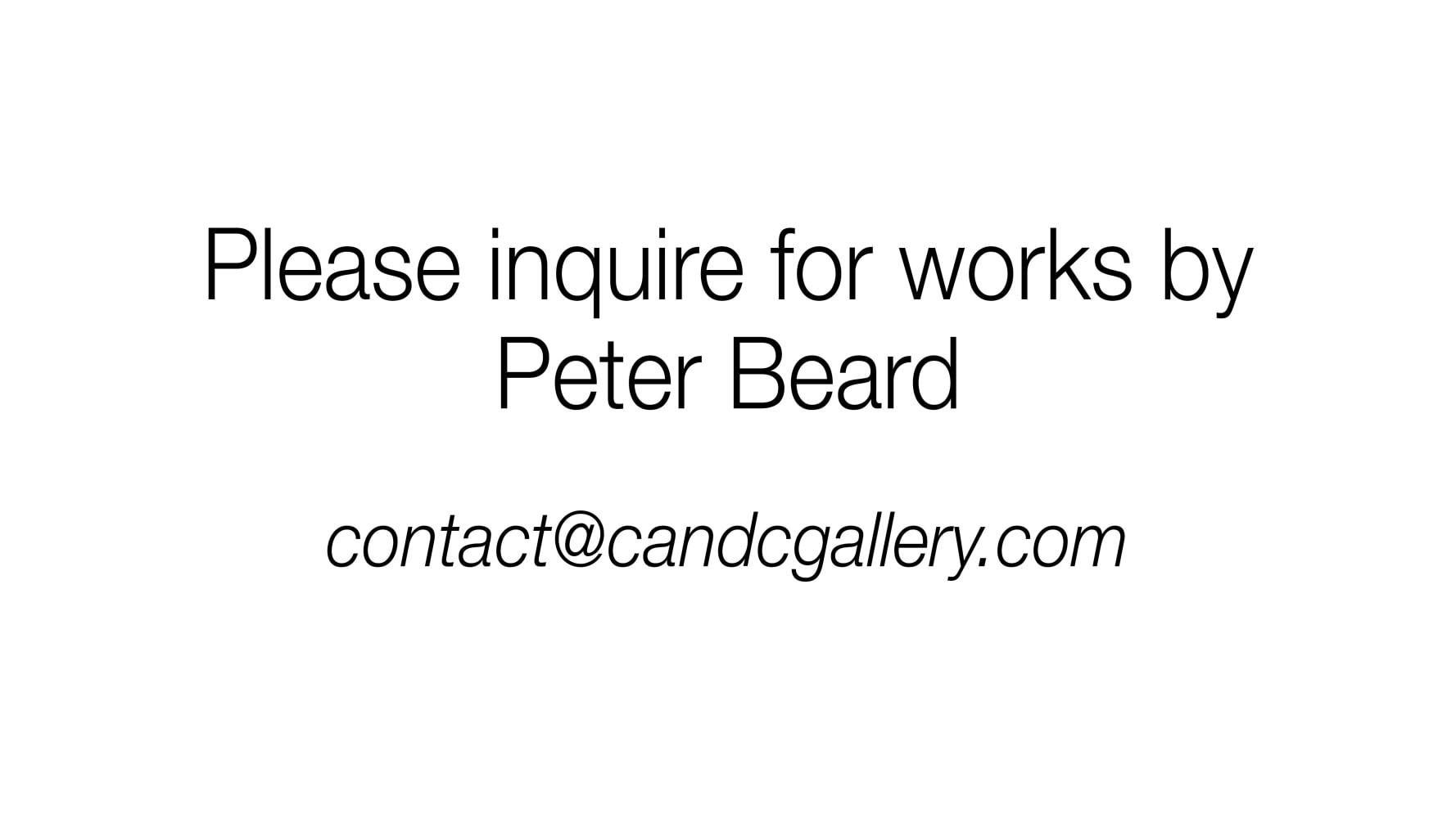 Please Inquire for Works by Peter Beard
