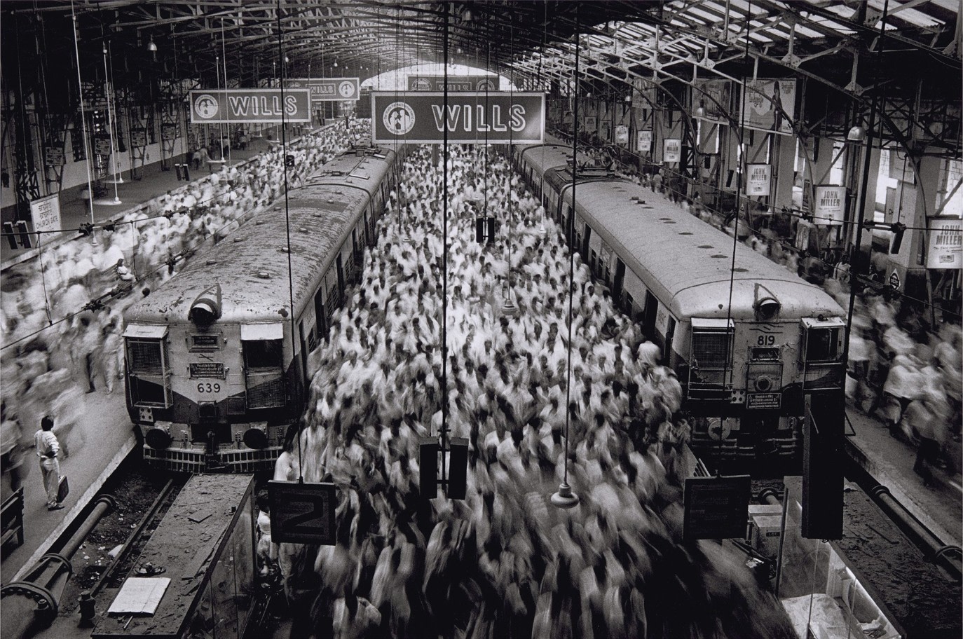 Sebastião Salgado (b. 1944)  Churchgate Station, Western Railroad Line, Bombay, India, 1995
