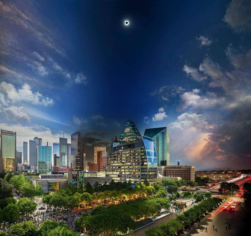 Stephen Wilkes Total Solar Eclipse, Klyde Warren Park, Dallas TX, Day to Night, 2024