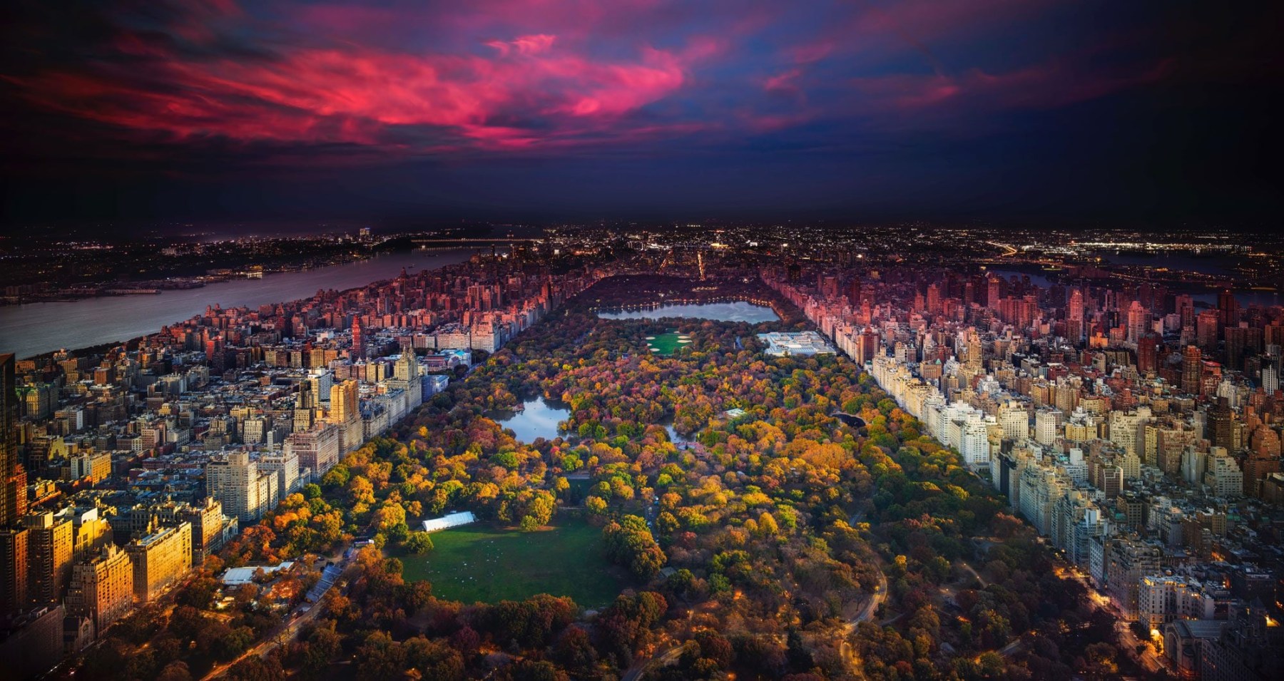 Stephen Wilkes, Four Seasons, Central Park, FALL, Day to Night, 2024