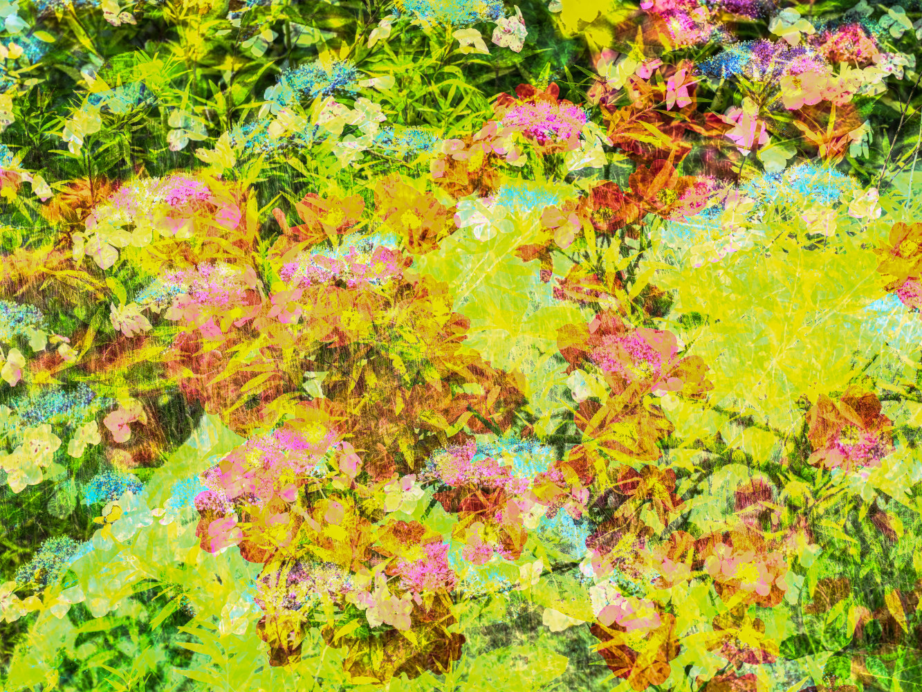 Stephen Wilkes   Spring # 6 Yellow Flowers Tapestry, 2021