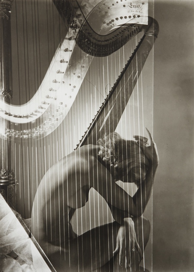 Horst P. Horst (1906-1999)  Lisa with Harp, Paris, 1939