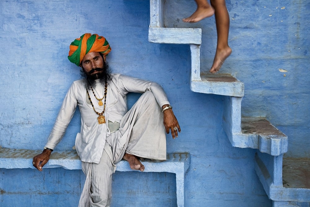 Steve McCurry  Man Beneath Stairs