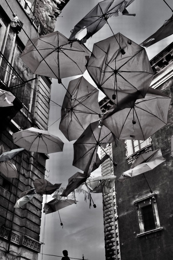 Christophe von Hohenberg, Umbrellas Dancing in the Rain, 2022