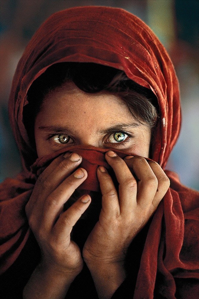 Steve McCurry  Afghan Girl with Hands on Face