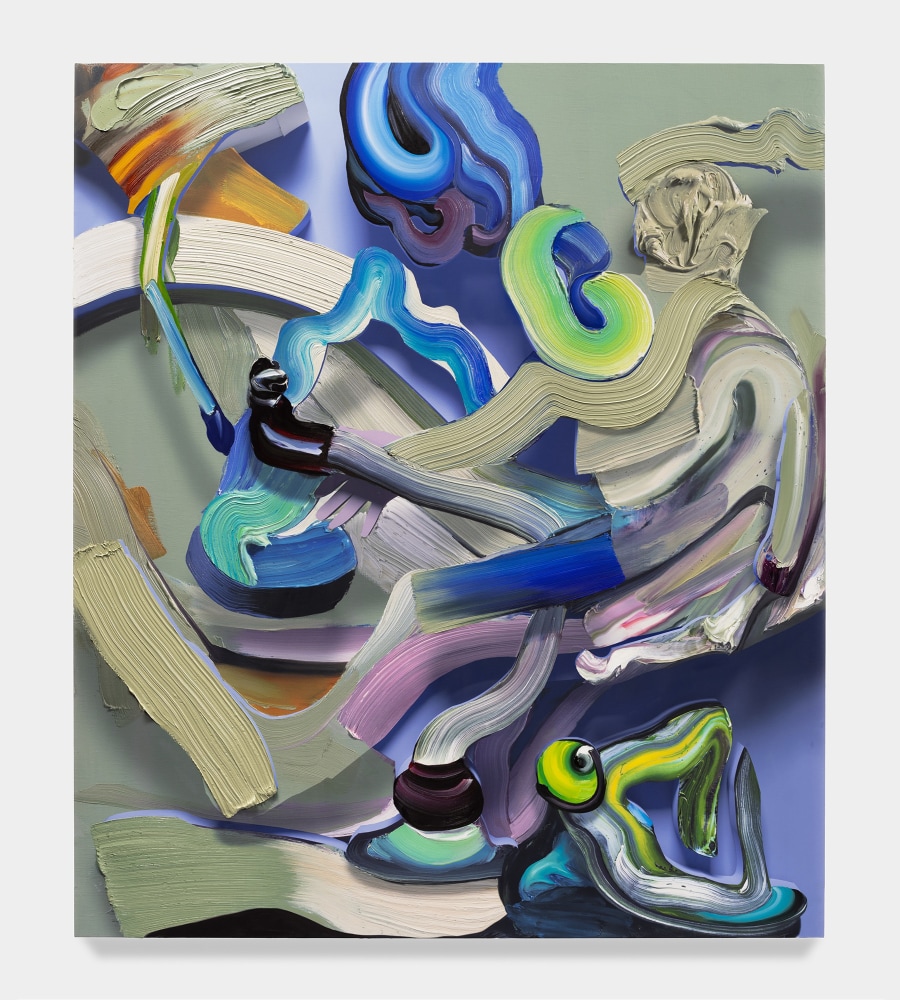 Pieter Schoolwerth

Green Loner with a Dog (Supporting Actor #11)

2024

Oil, acrylic, and inkjet on canvas

67.75 x 58 inches

172.1 x 147.3 cm

(PS 24/036)