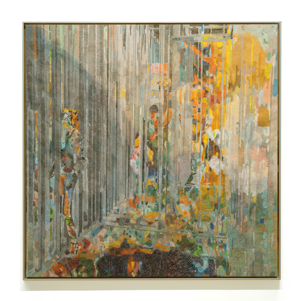 Jorge Pardo

Untitled, 2025

Oil and metallic paint on canvas, stretched over birch and engraved

Framed: 78 3/4 x 78 3/4 x 2 3/8 in
200 x 200 x 6 cm
Unframed: 76 3/4 x 76 3/4 in
194.9 x 194.9 cm

(JP 25/022)