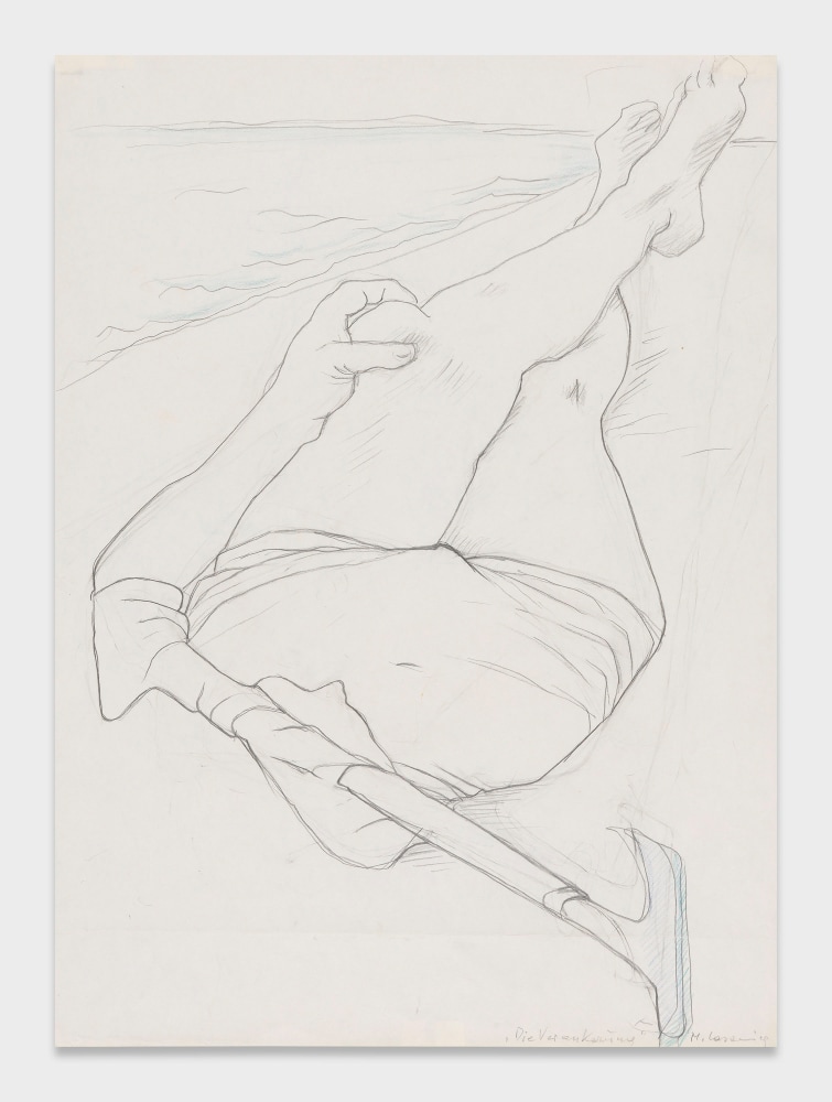 Maria Lassnig

Die Verankerung

1972

Color pen and pencil drawing

24 x 17 3/8 inches

61 x 44.1 cm