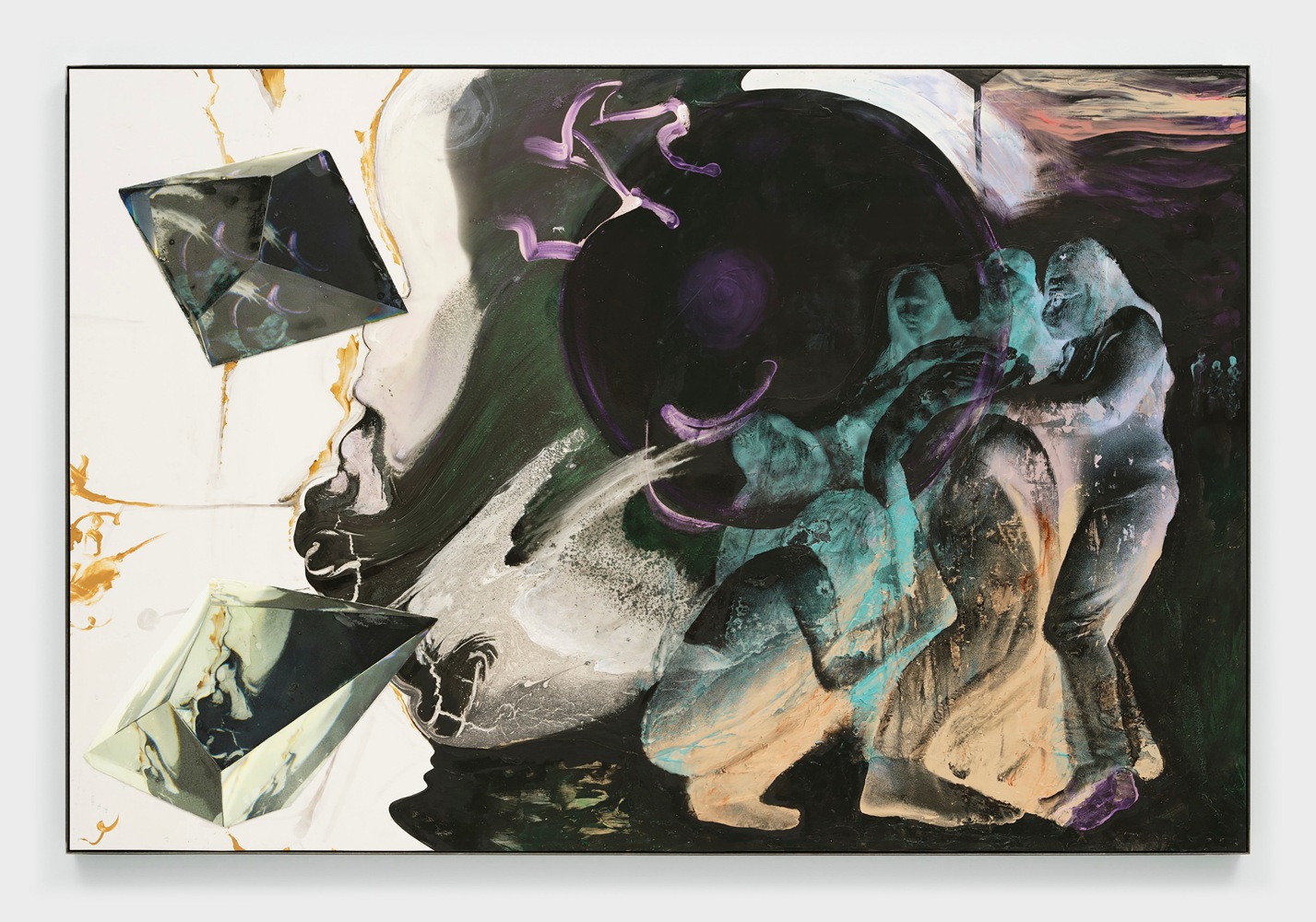 Seth Price

Ardomancy

2022-23

Acrylic paint and generatively produced image reverse-transferred into acrylic polymer on wood and aluminum composite

47 1/2 x 71 1/2 x 3/4 inches

120.7 x 181.6 x 1.9 cm