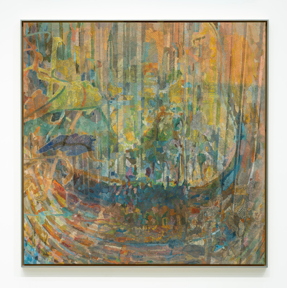 Jorge Pardo

Untitled, 2025

Oil and metallic paint on canvas, stretched over birch and engraved

Framed: 78 3/4 x 78 3/4 x 2 3/8 in
200 x 200 x 6 cm
Unframed: 76 3/4 x 76 3/4 in
194.9 x 194.9 cm

(JP 25/024)