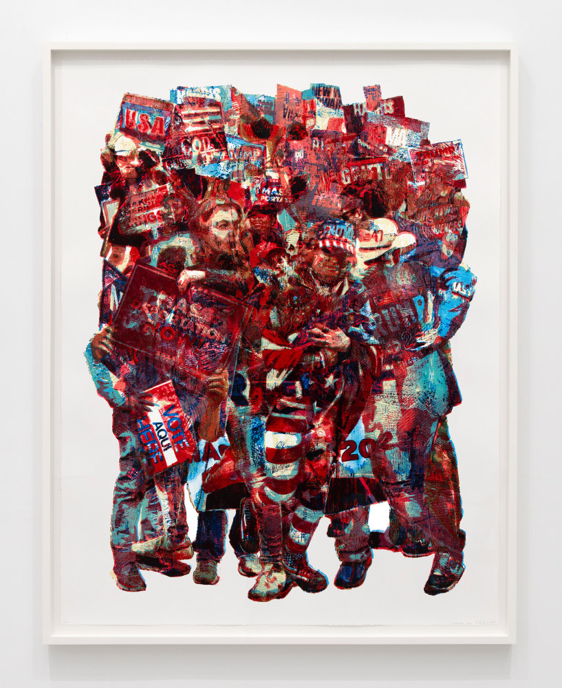 Zorawar Sidhu and Rob Swainston

A Bayonet Charge

2024-2025

Silkscreen and woodcut on Coventry Rag paper

Framed: 55 5/8 x 44 1/8 inches / 141.3 x 112.1 cm

Unframed: 52 5/8 x 41 inches / 133.7 x 104.1 cm

Edition of 7 + BAT and 2 AP

(ZSRS 24/017)