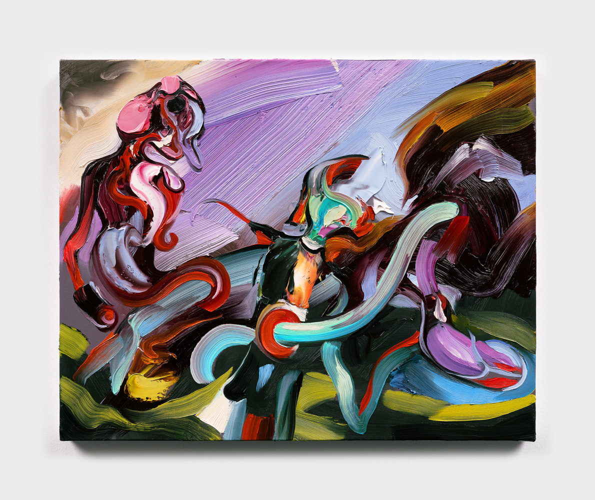 Pieter Schoolwerth

Texture Tile #3 (Mantis Descends Into the Cranial Layer of StainMan)

2023

Oil on linen

16 x 20 inches

40.6 x 50.8 cm

(PS 24/038)