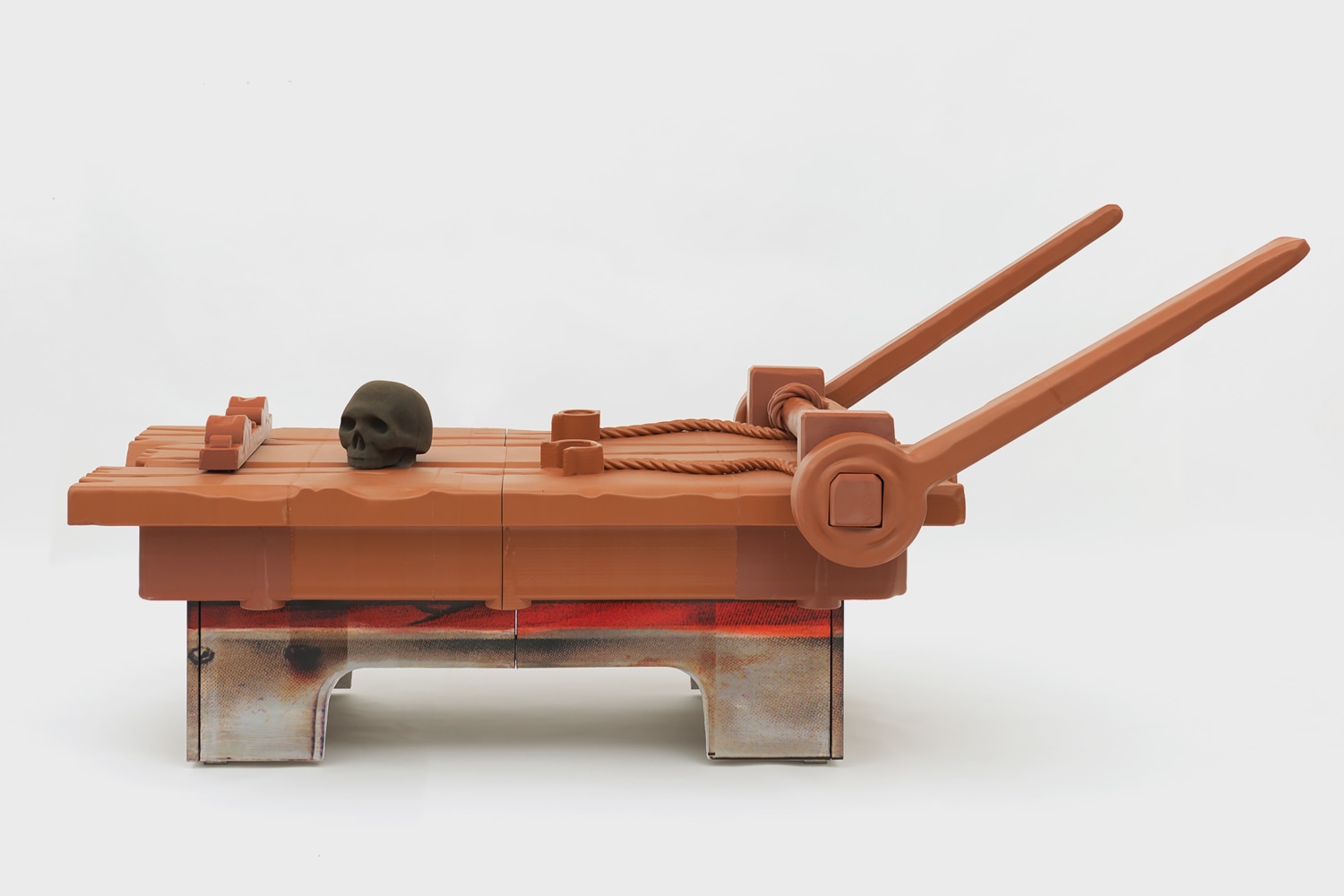 Simon Denny

Dungeon artifact 2: Heroquest rack

2024

Steel, PLA 3D print, oil on canvas, UV print, resin sand cast

53.5 x 122 x 57.5 inches

136 x 310 x 146 cm

(SD 24/009)