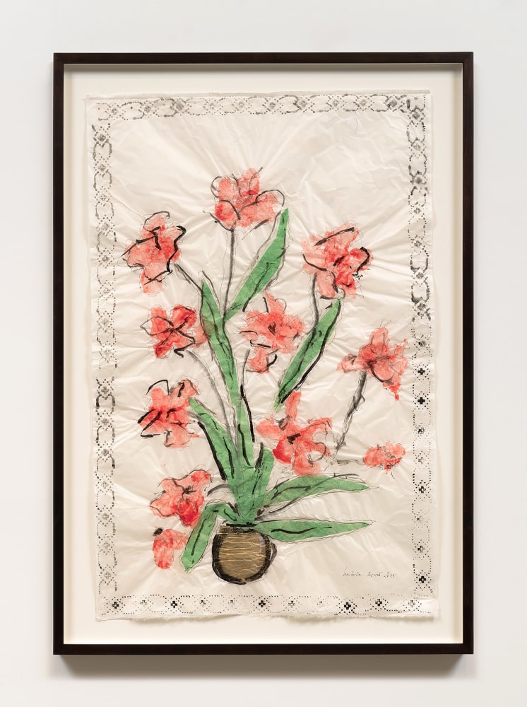 Isabella Ducrot

Profusion with Gold Pot I

2025

Pigments, ink, and collage on Japan paper

43 1/2 x 30 1/2 in

110.5 x 77.5 cm

(ID 25/046)