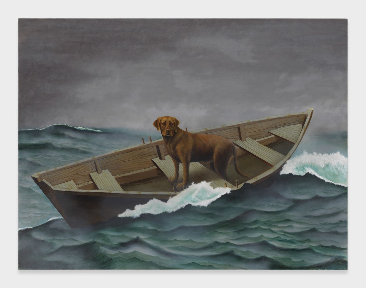 Sean Landers

Fog Dog

2022

Oil on linen

46 1/8 x 60 inches

117.2 x 152.4 cm
