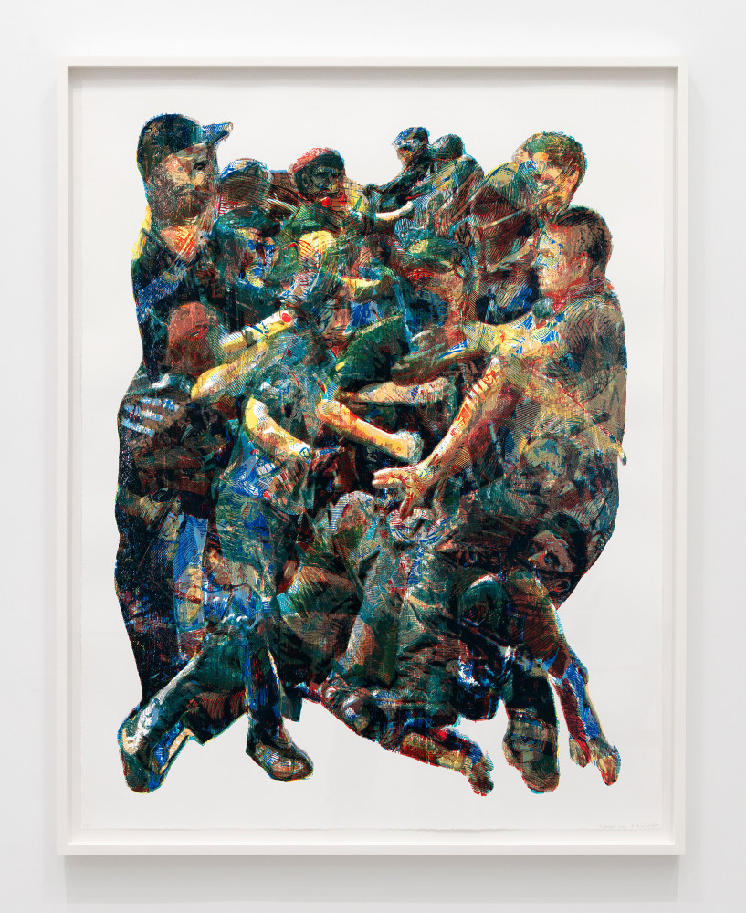 Zorawar Sidhu and Rob Swainston

A Cavalry Charge

2024-2025

Silkscreen and woodcut on Coventry Rag paper

Framed: 55 5/8 x 44 1/8 inches / 141.3 x 112.1 cm

Unframed: 52 5/8 x 41 inches / 133.7 x 104.1 cm

Edition of 7 + BAT and 2 AP

(ZSRS 24/011)