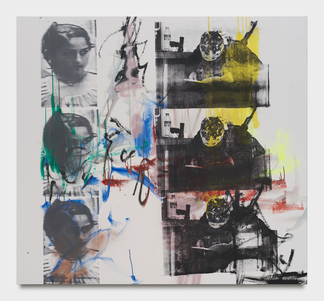 Leyla Yenirce

Campfire

2024

Oil, acrylic spray, and screen print on canvas

70 7/8 x 78 3/4 inches

180 x 200 cm

(LY 24/003)