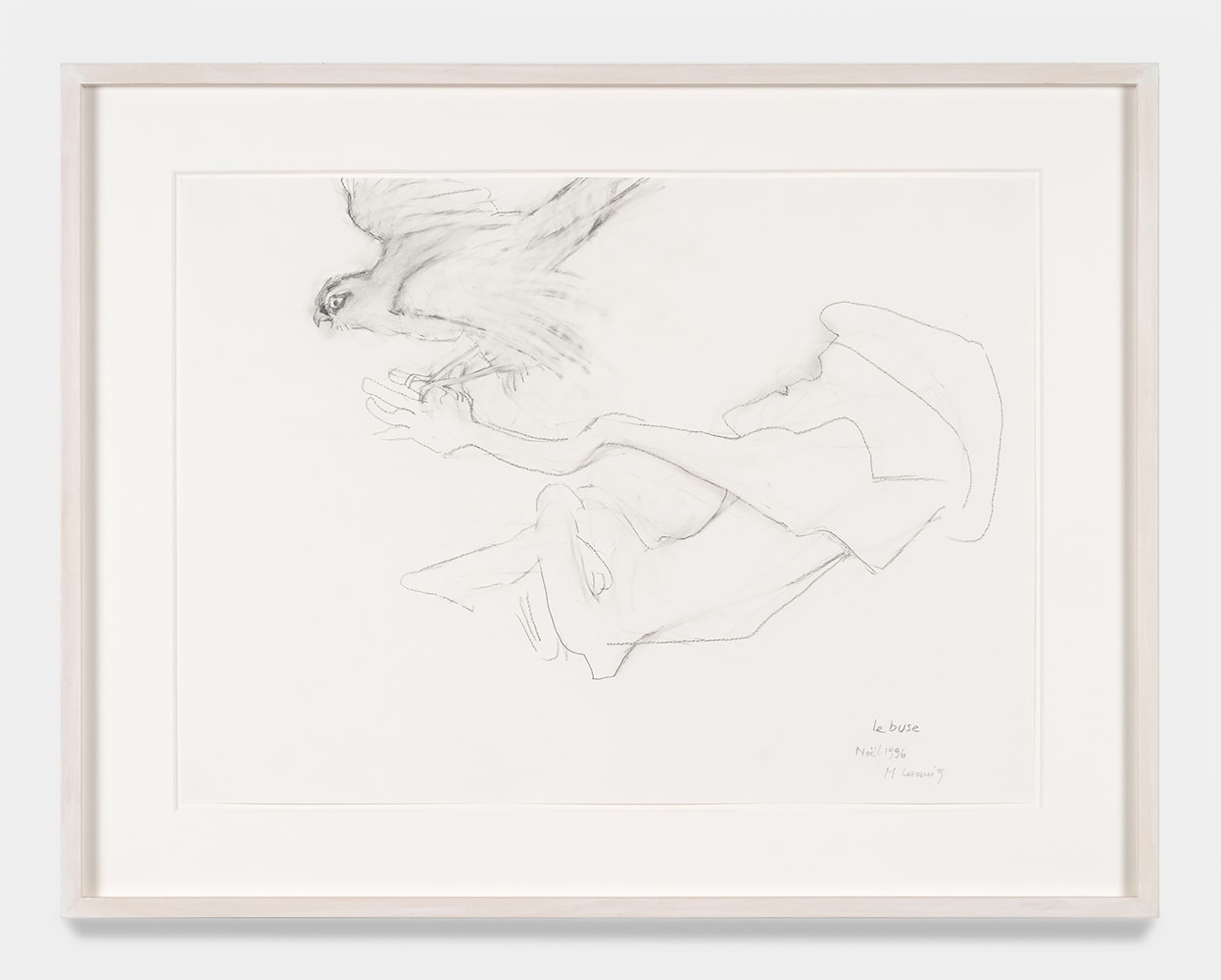Maria Lassnig

Le buse

(The Buzzard)

Pencil on paper

23.6 x 30.4 inches

60 x 77.2 cm

(ML 24/018)