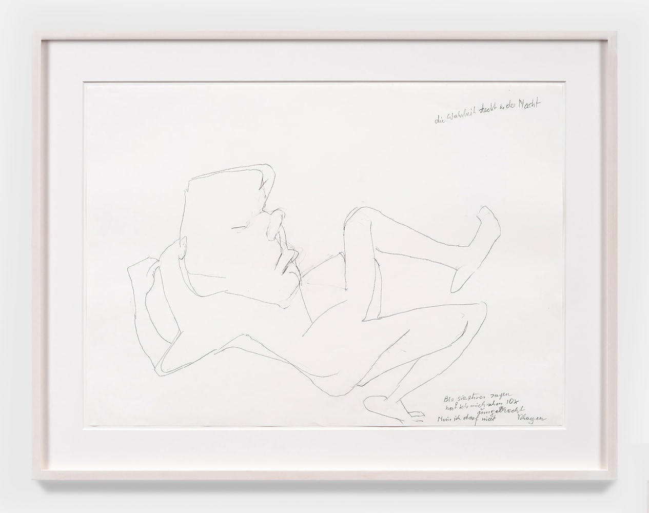 Maria Lassnig

Die Wahrheit steckt in der Nacht

(The truth is in the night)

ca. 2000-2009

Pencil on paper

26 x 33.9 inches

66 x 86 cm

(ML 24/024)