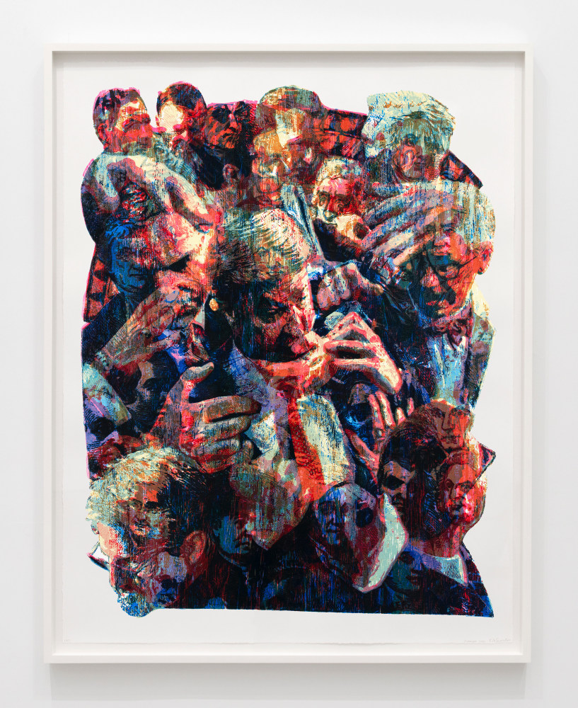 Zorawar Sidhu and Rob Swainston

Portrait of the Signers of the Declaration of Independence

2024-2025

Silkscreen and woodcut on Coventry Rag paper

Framed: 55 5/8 x 44 1/8 inches / 141.3 x 112.1 cm

Unframed: 52 5/8 x 41 inches / 133.7 x 104.1 cm

Edition of 7 + BAT and 2 AP

(ZSRS 24/010)