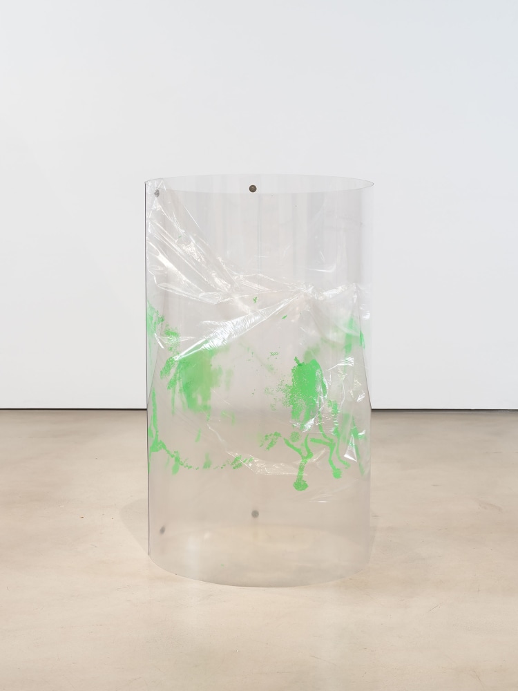 Seth Price

Double Hunt

2006&amp;ndash;2007

Silksceen ink on PETG and hardware

48.75 x 28.5 x 28.5 inches

123.8 x 72.4 x 72.4 cm

(SPR 07/046)