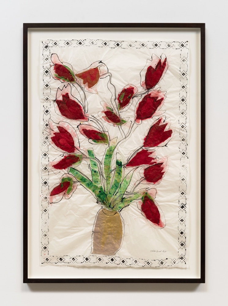 Isabella Ducrot

Profusion with Gold Pot II

2025

Pigments, ink, and collage on Japan paper

43 1/2 x 30 1/2 in

110.5 x 77.5 cm

(ID 25/047)