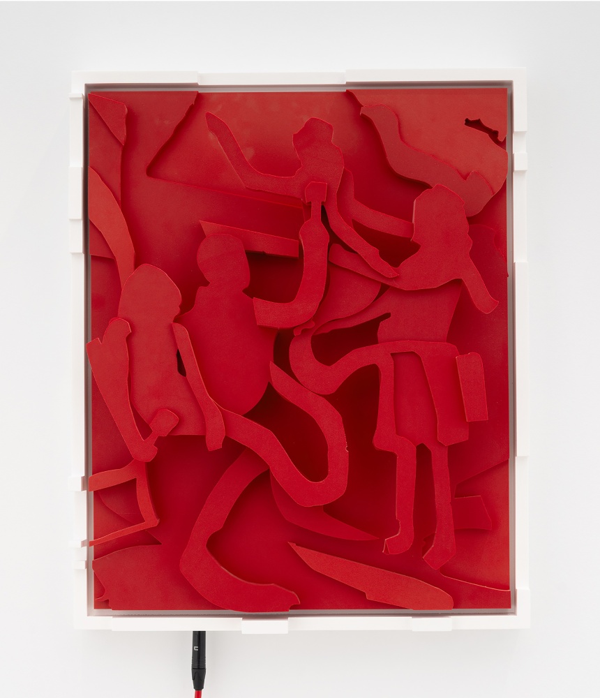 Pieter Schoolwerth

Relief Router C6 (Noone Believes Anything, and They Believe Everything)

2024

CNC-routed Sintra in custom frame with 1/4&amp;rdquo; input plug

21.5 x 17.5 x 5.5 inches

54.6 x 44.5 x 14 cm

(PS 24/023)