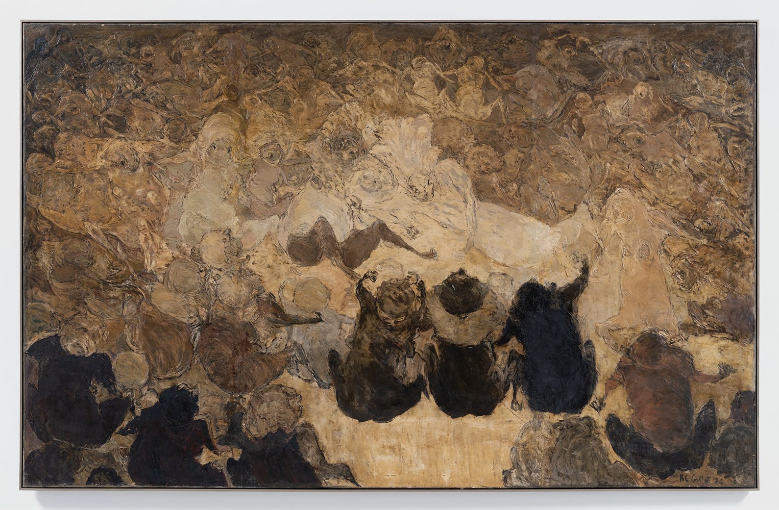 Roger-Edgar Gillet

Les Voyeurs

1975

Oil on paper mounted on canvas

73.75 x 118 inches

187.3 x 299.7 cm

(REG 22/017)