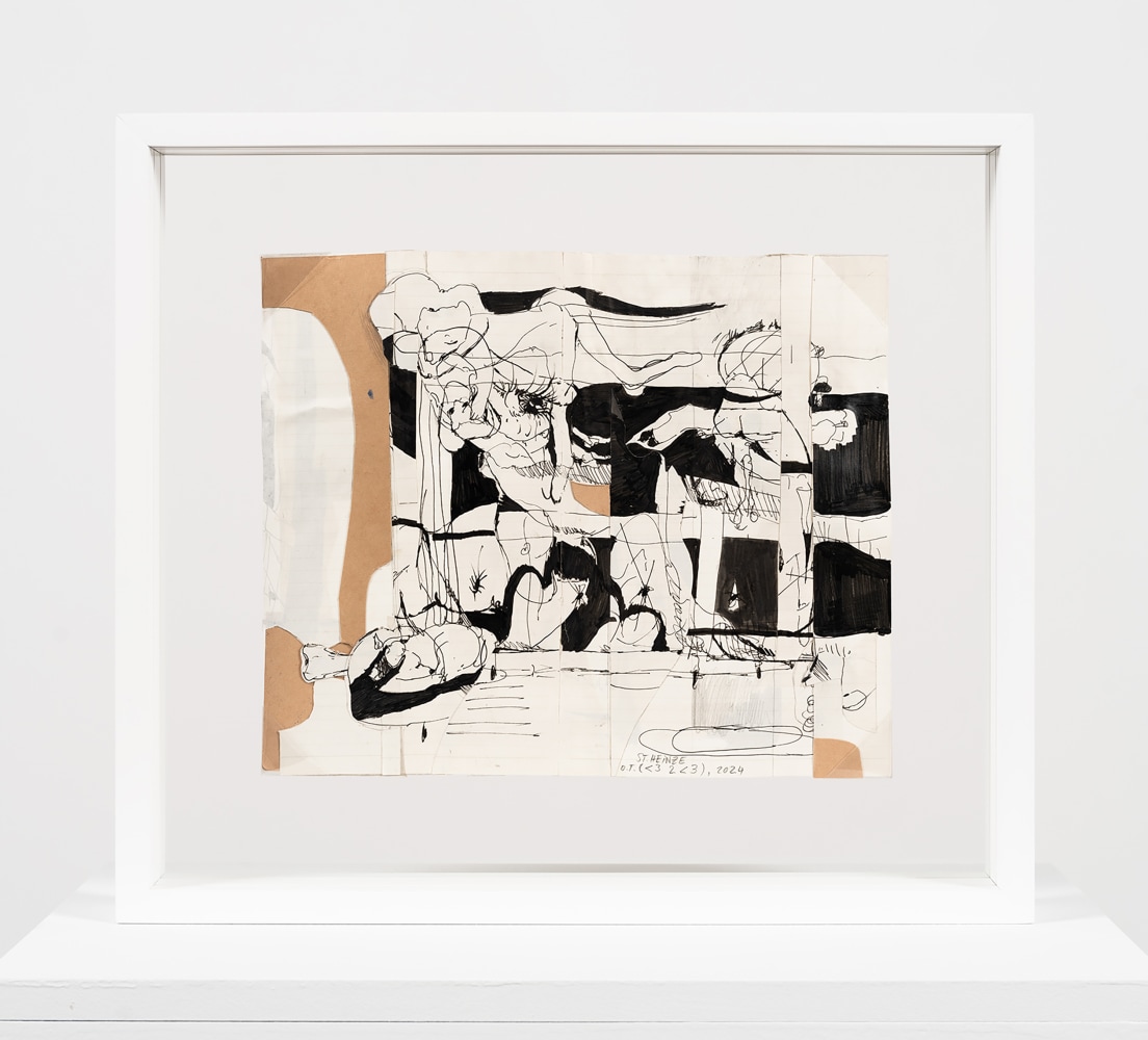 Two-sided drawing verso:

Stefanie Heinze

O.T. (Advisor) / O.T. (&amp;lt;3 2 &amp;lt;3)

2024

Double sided, ink on paper

10 x 11.9 in

25.4 x 30.2 cm

(SH 24/017)