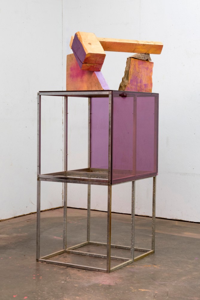 SARAH BRAMAN
8 AM
2017
Glass, steel frames, wood, acrylic and fabric dye
65 by 28 by 28 in.&amp;nbsp; 165.1 by 71.1 by 71.1 cm.
MI&amp;amp;N 14008