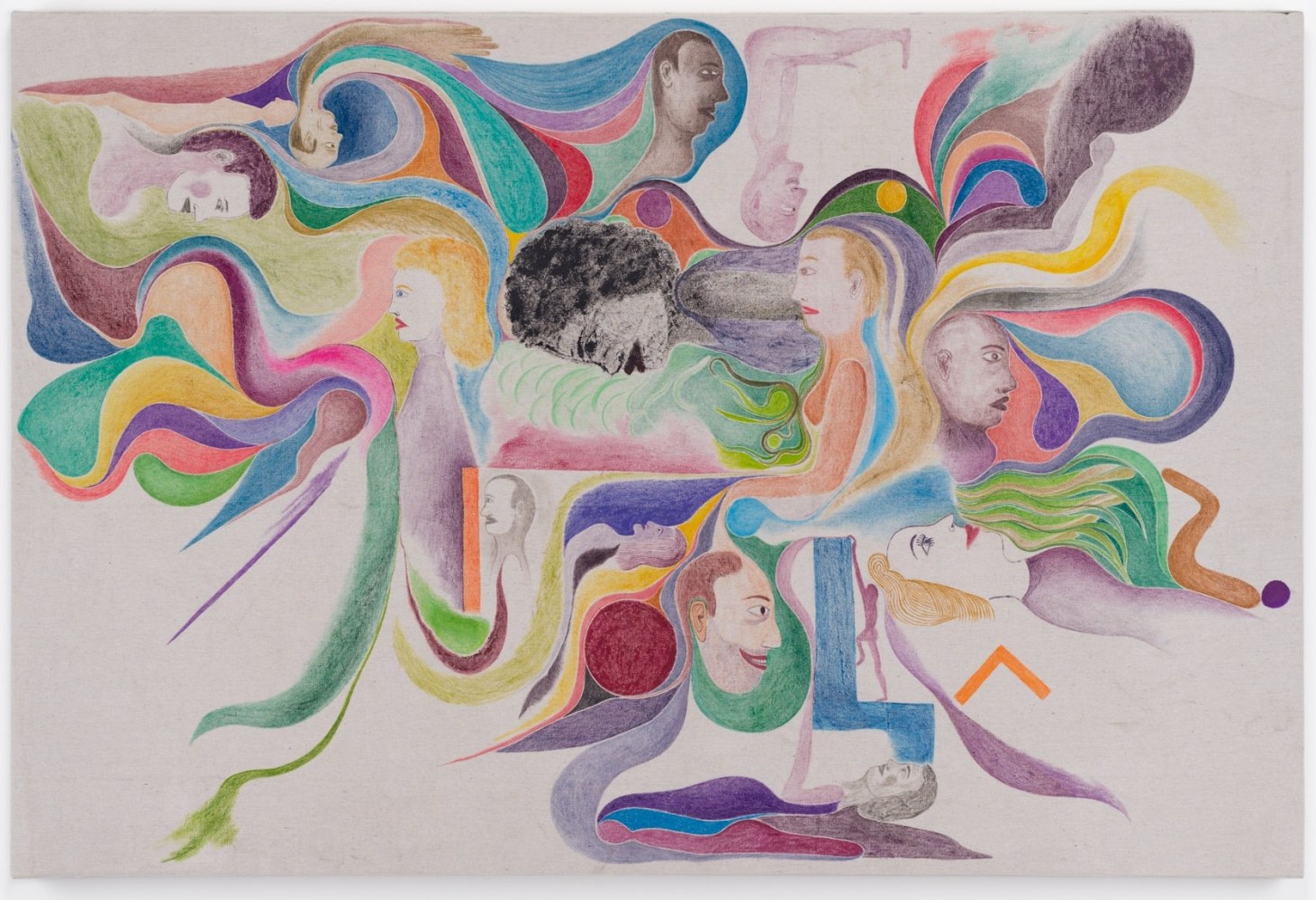 CHRIS JOHANSON
Untitled
2020
Acrylic and household paint on recycled canvas
38 by 58 in.&amp;nbsp; 96.5 by 147.3 cm.
MI&amp;amp;N 16544