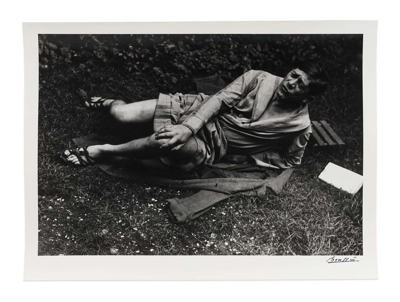 Kokoschka dans son jardin&amp;nbsp;(Kokoschka in his garden), 1931&amp;nbsp;
gelatin silver print on double weight paper&amp;nbsp;
image: 10 x 14 1/2 in. / 25.4 x 36.8 cm

sheet: 11 1/2 x 15 5/8 in. / 29.2 x 39.7 cm

recto:&amp;nbsp;signed, lower right

verso:&amp;nbsp;stamped &amp;lsquo;Tirage de l&amp;rsquo;Auteur&amp;rsquo;; &amp;lsquo;Copyright &amp;Oacute; by BRASSA&amp;Iuml; 1931 All Rights Reserved&amp;rsquo;, inscribed &amp;lsquo;Kokoschka dans son jardin vers 1931-32&amp;rsquo;; &amp;lsquo;No. 9&amp;rsquo;; &amp;lsquo;Cat. 32&amp;rsquo;; &amp;lsquo;PN1485/1&amp;rsquo;&amp;nbsp;