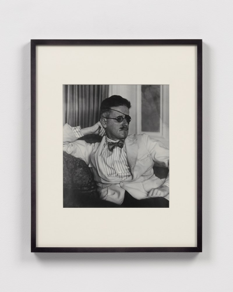 James Joyce, Paris, c. 1926

gelatin silver print mounted on board, printed 1970s

image: 12 x 10&amp;frac12; in. / 30.5 x 26.7 cm

mount: 20 x 16 in. / 50.8 x 40.6 cm