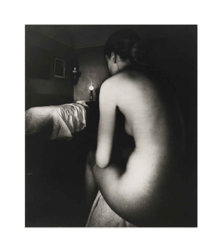 Nude, Campden Hill, London, April 1949

gelatin silver print mounted on museum board

image: 13 1/2 x 11 1/2 in. / 34.3 x 29.2 cm

sheet: 13 1/2 x 11 1/2 in. / 34.3 x 29.2 cm

mount: 20 x 16 in. / 50.8 x 40.6 cm
&amp;nbsp;

recto: signed, lower right