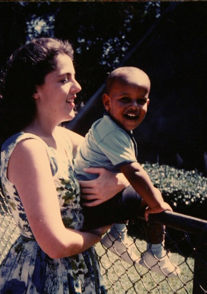 A young Barack Obama with his mother, Stanley Ann Dunham, 1963 (Courtesy Barack Obama Presidential Library)