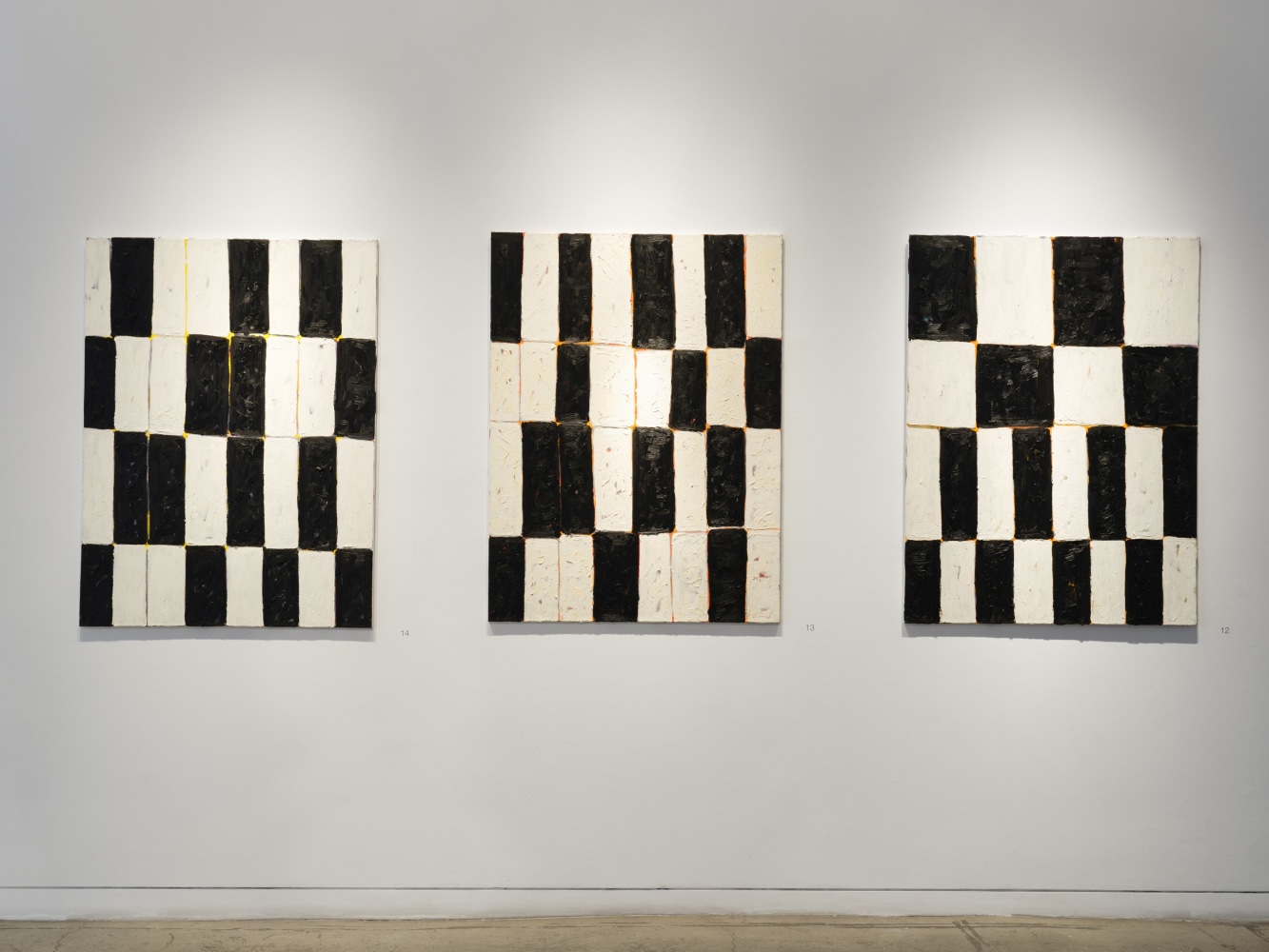 Installation view: Mohamed Ahmed Ibrahim,&amp;nbsp;Untited 13, 16, 18 (2017)