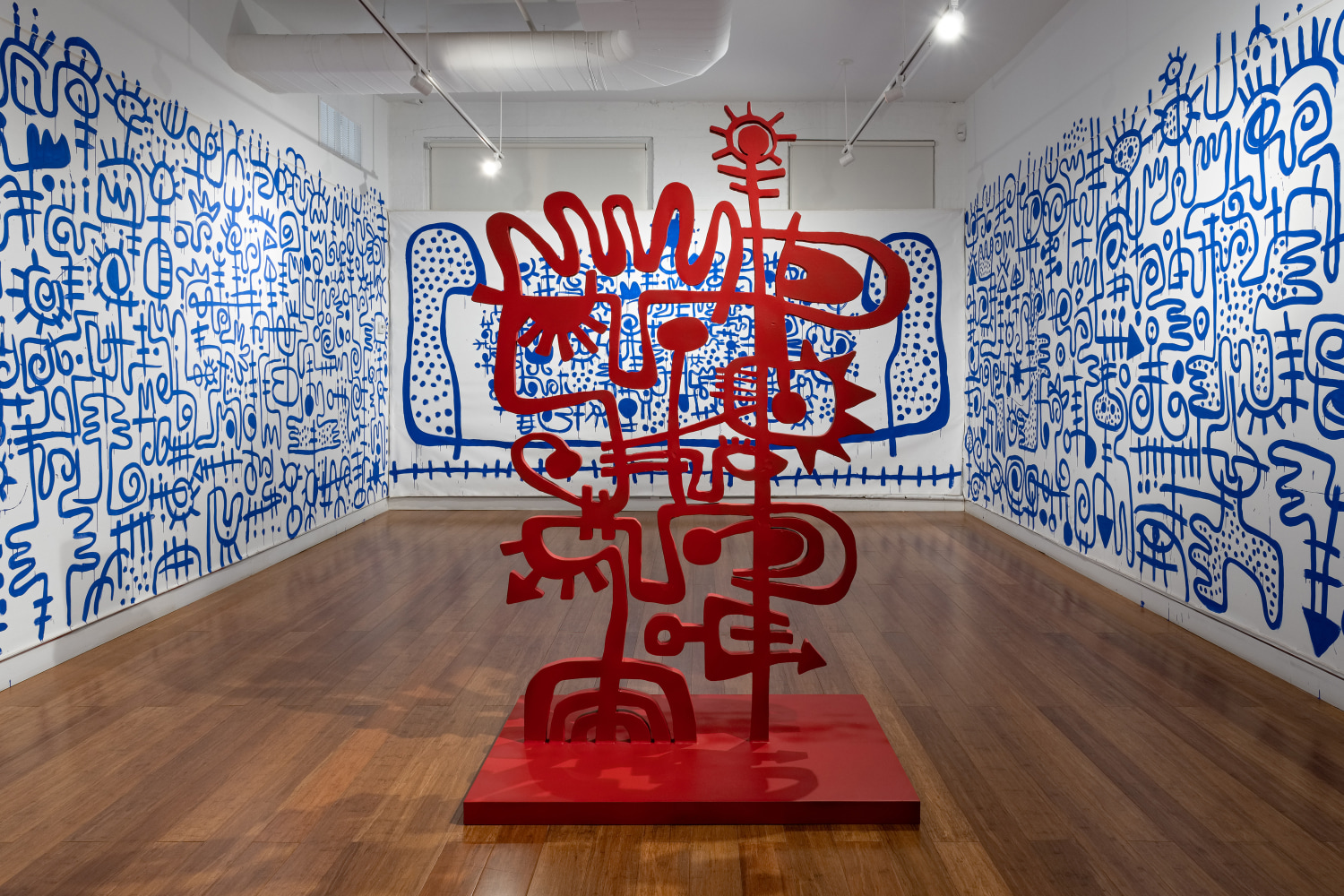 Installation view: Victor Ekpuk, site-specific mural,&amp;nbsp;The Prophet&amp;nbsp;(2019)